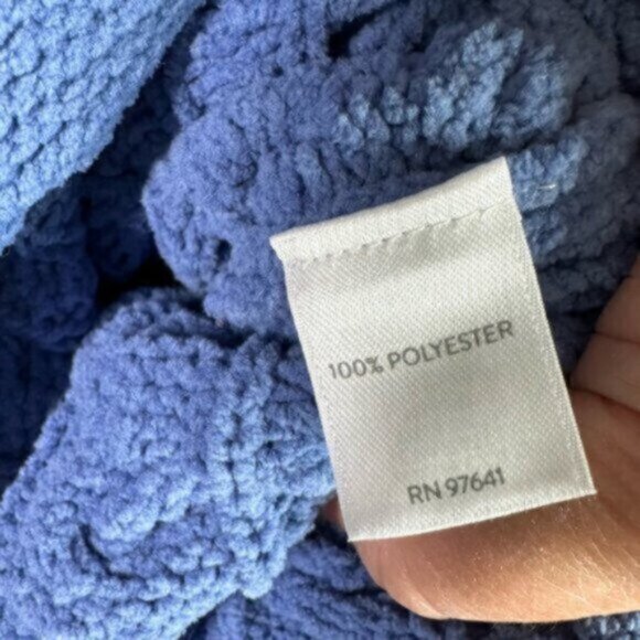 J. Jill | Blue Chenille Cable Knit Long Sleeves Sweater Size 2X - Picture 8 of 8